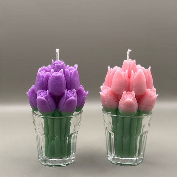 Tulpen Geurkaarsen in Glas