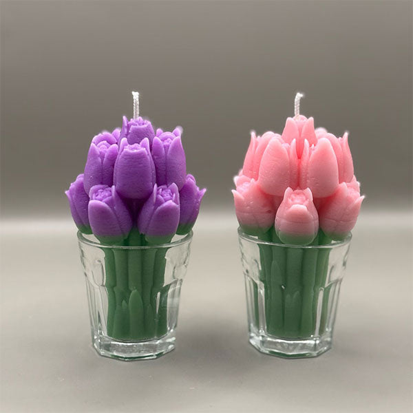 Tulpen Geurkaarsen in Glas