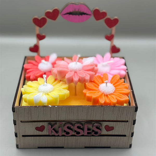 "Kisses" Geurkaarsenset