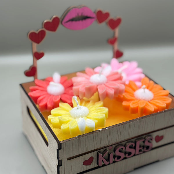 "Kisses" Geurkaarsenset